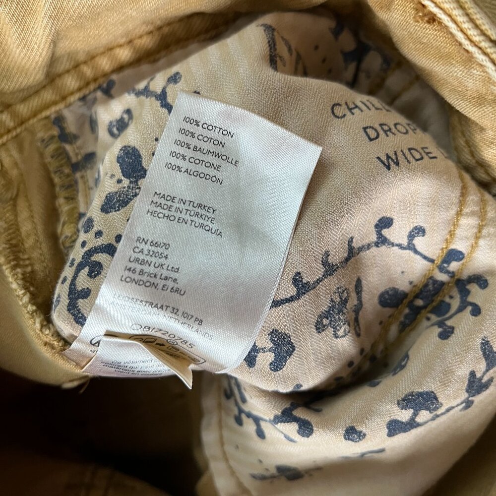 NEW Free People We The Free Chill Vibes Dropped Wide Leg Mustard Scout Jeans - Picture 7 of 12